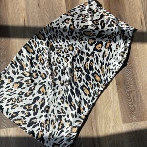 Leopard Print Midi Skirt